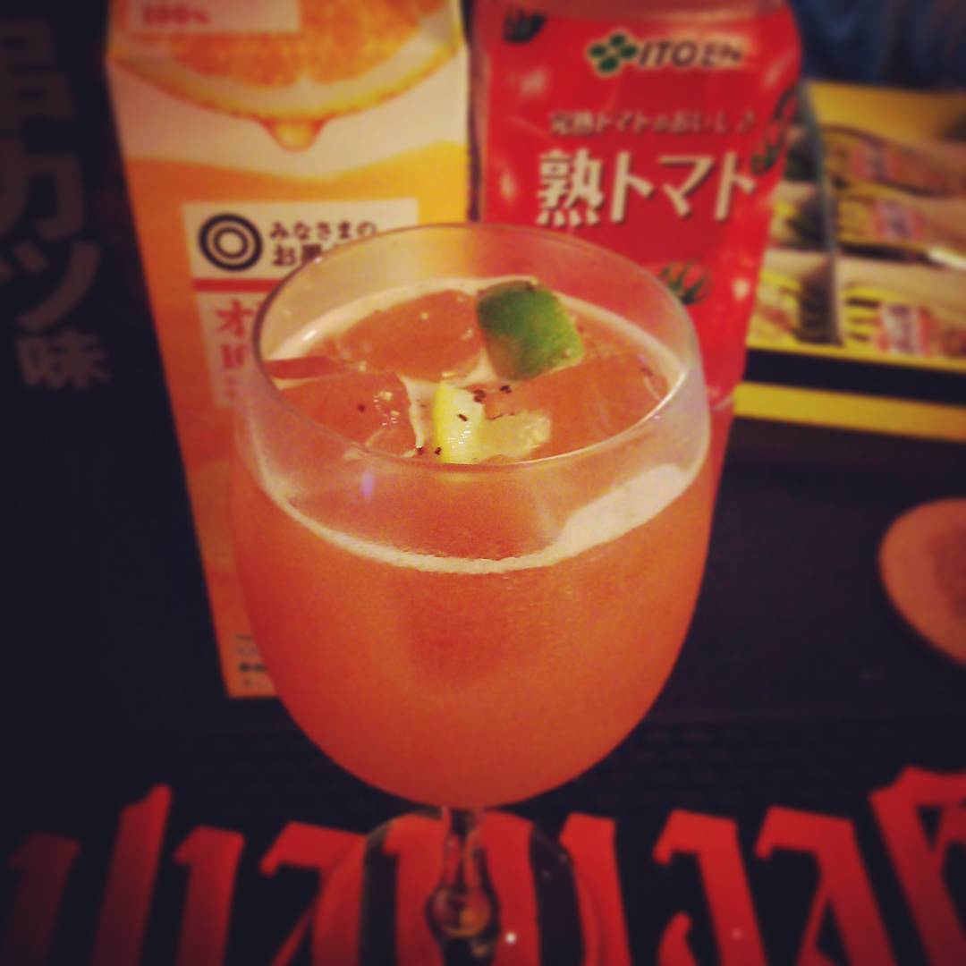 9/26イベントドリンク「ビタミン」、フルーツジュースメインのノンアルカクテル♪ #otakubar