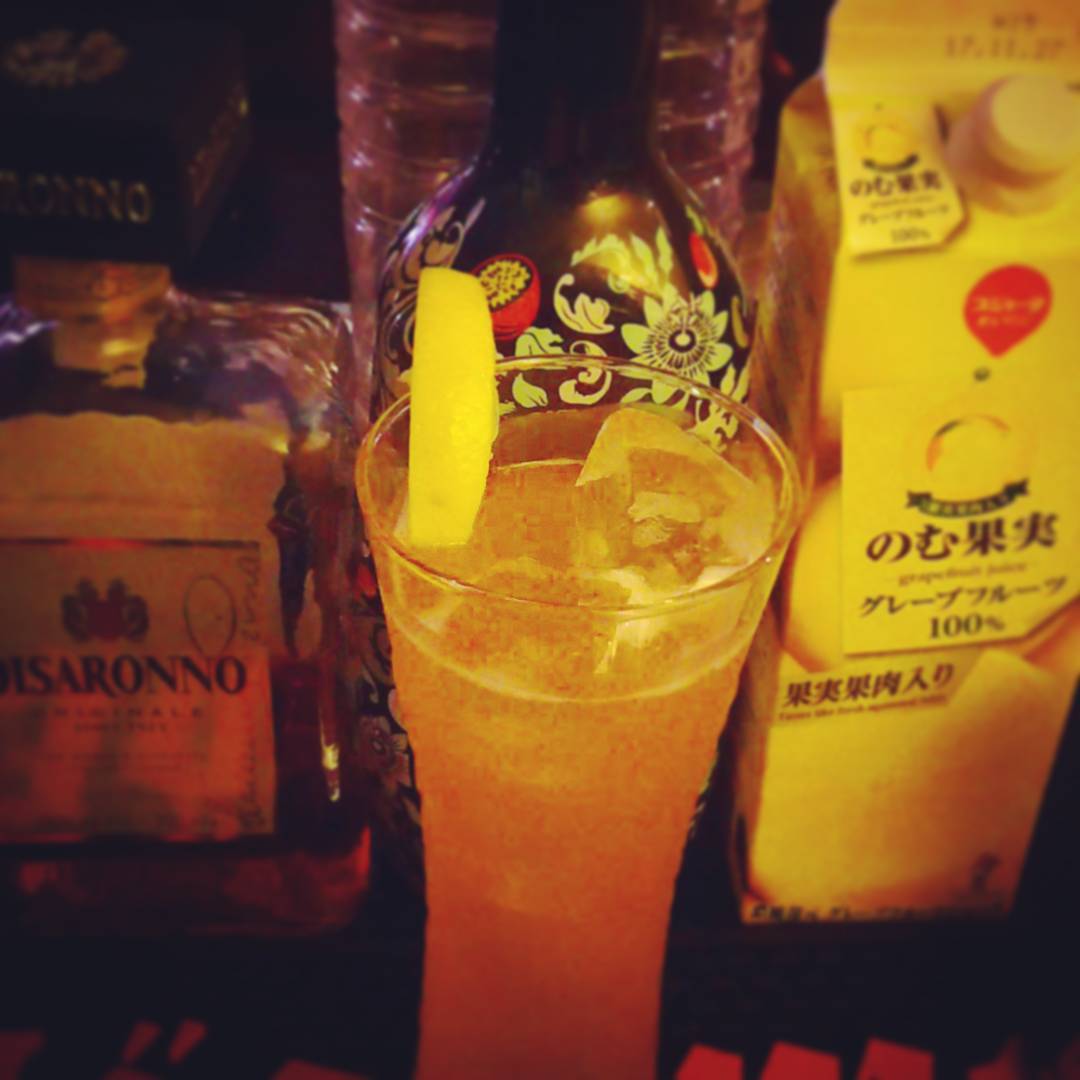 週末のジョジョイベント用オリジナル #カクテル 、ファン・ファン・ファン。さわやか! #オタクバー