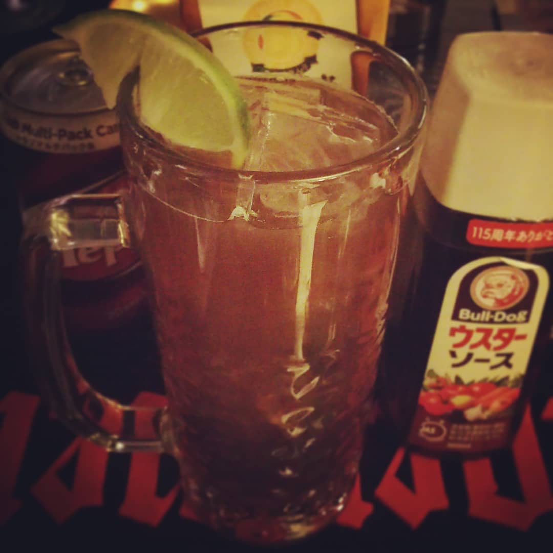 2/26の #北米 #電子 #イベント 用 オリジナル #カクテル 、Kavin Saundersoni。 #ブラック なノンアル！ #オタクバー