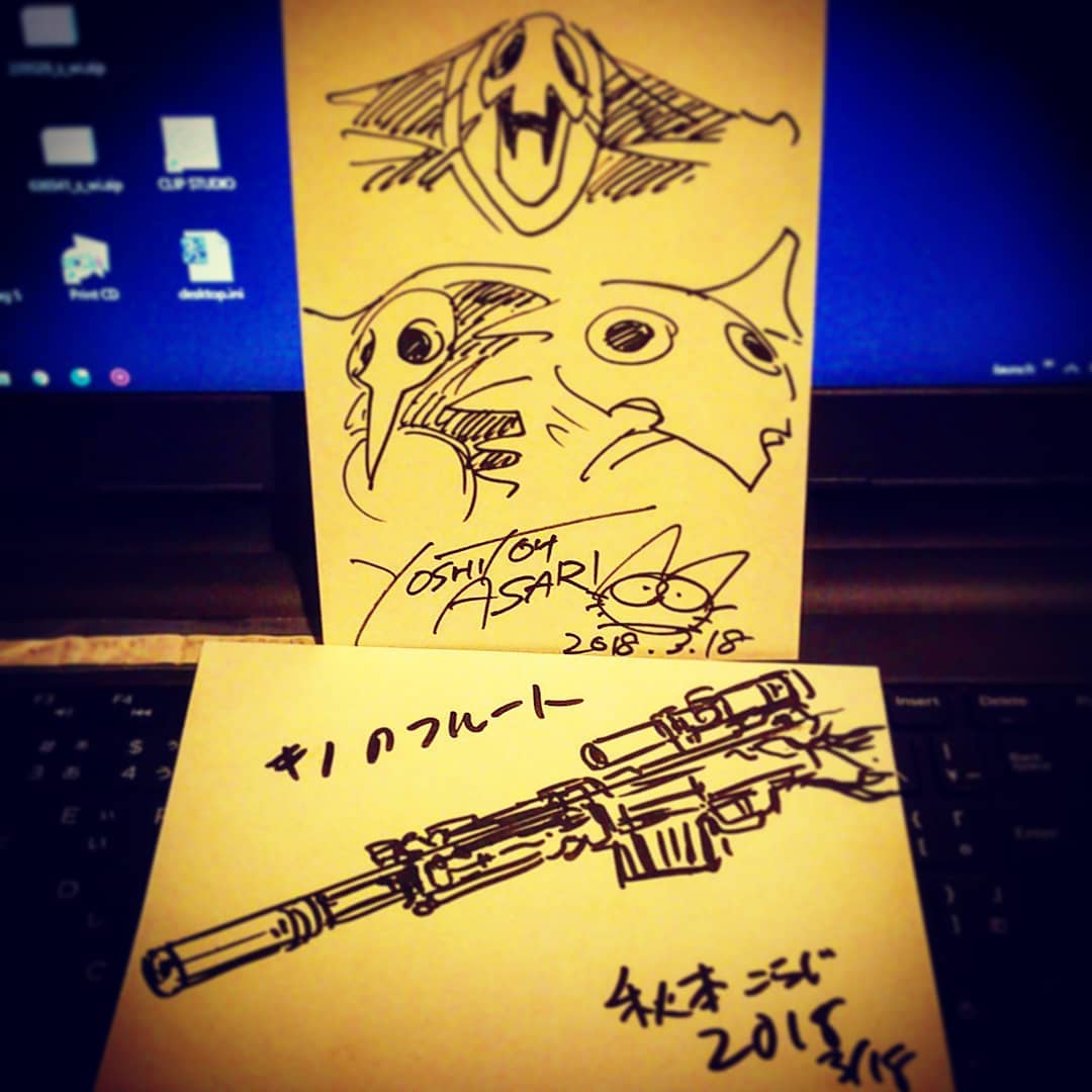 #あさりよしとお さんと #秋本こうじ さん来店! #アニメ 、 #漫画 の裏話、盛り上がりました! #オタクバー