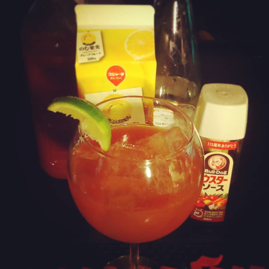 週末の #ボサノバ イベント用オリジナル #カクテル 、 #マリア・ニンゲン 。美しいノンアルです。