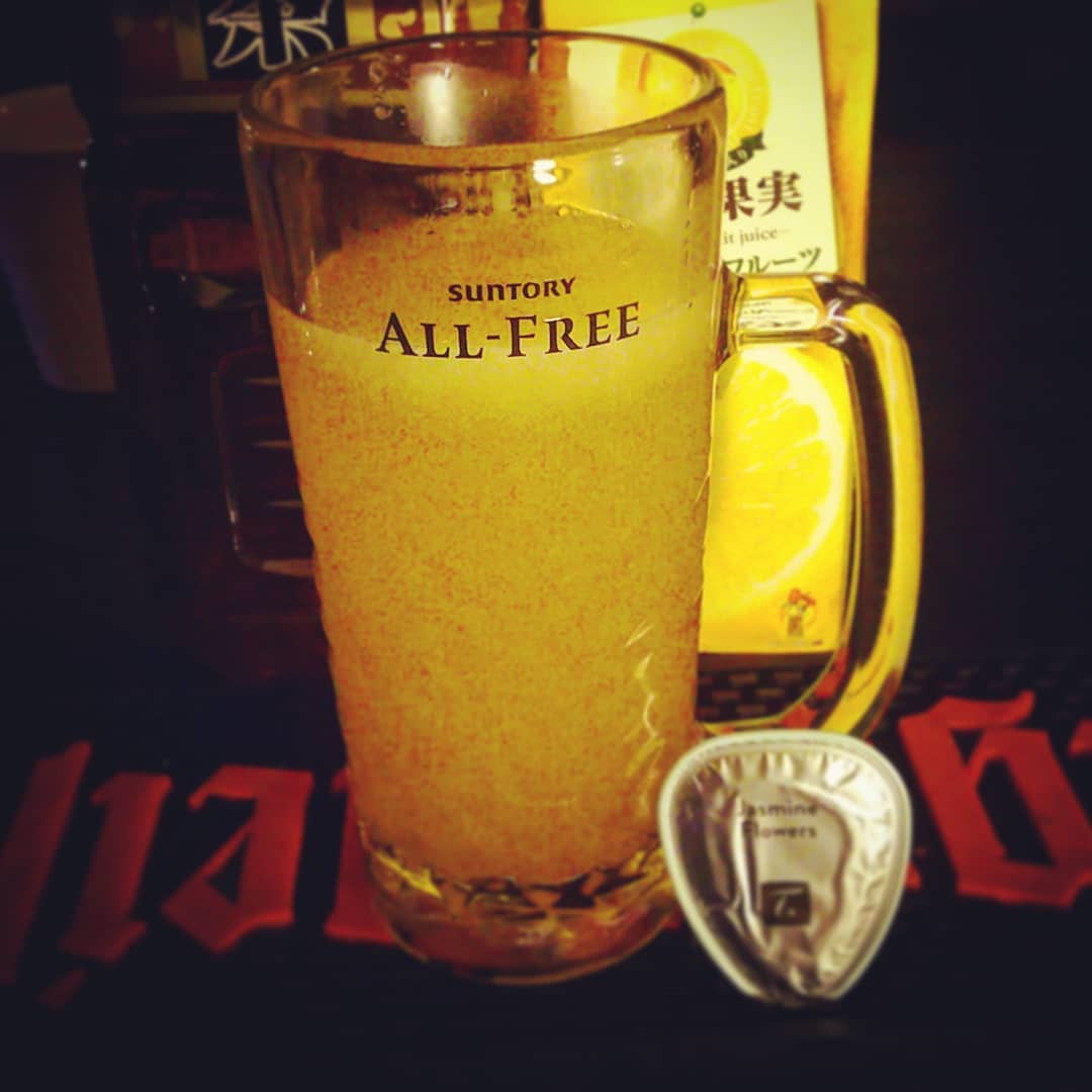 来週末の #ぢーな塾 用オリジナル #カクテル 、 #台湾 。お茶ベースのノンアルです。 #オタクバー