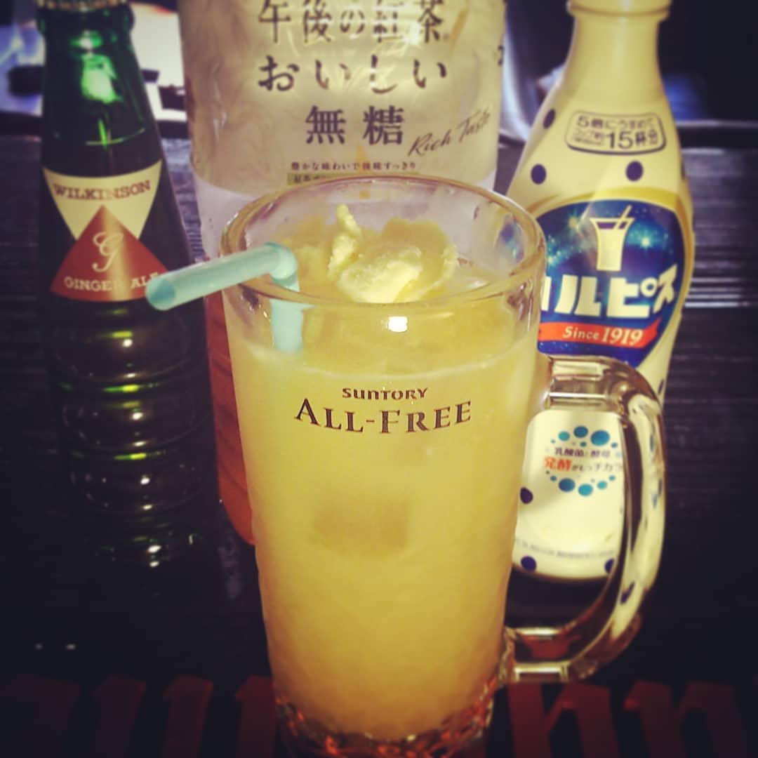 来週末の #サザンロック #イベント 用オリジナル #カクテル 、 #ナンタケットスレイライド 。爽やかな #ノンアル ♪ #オタクバー