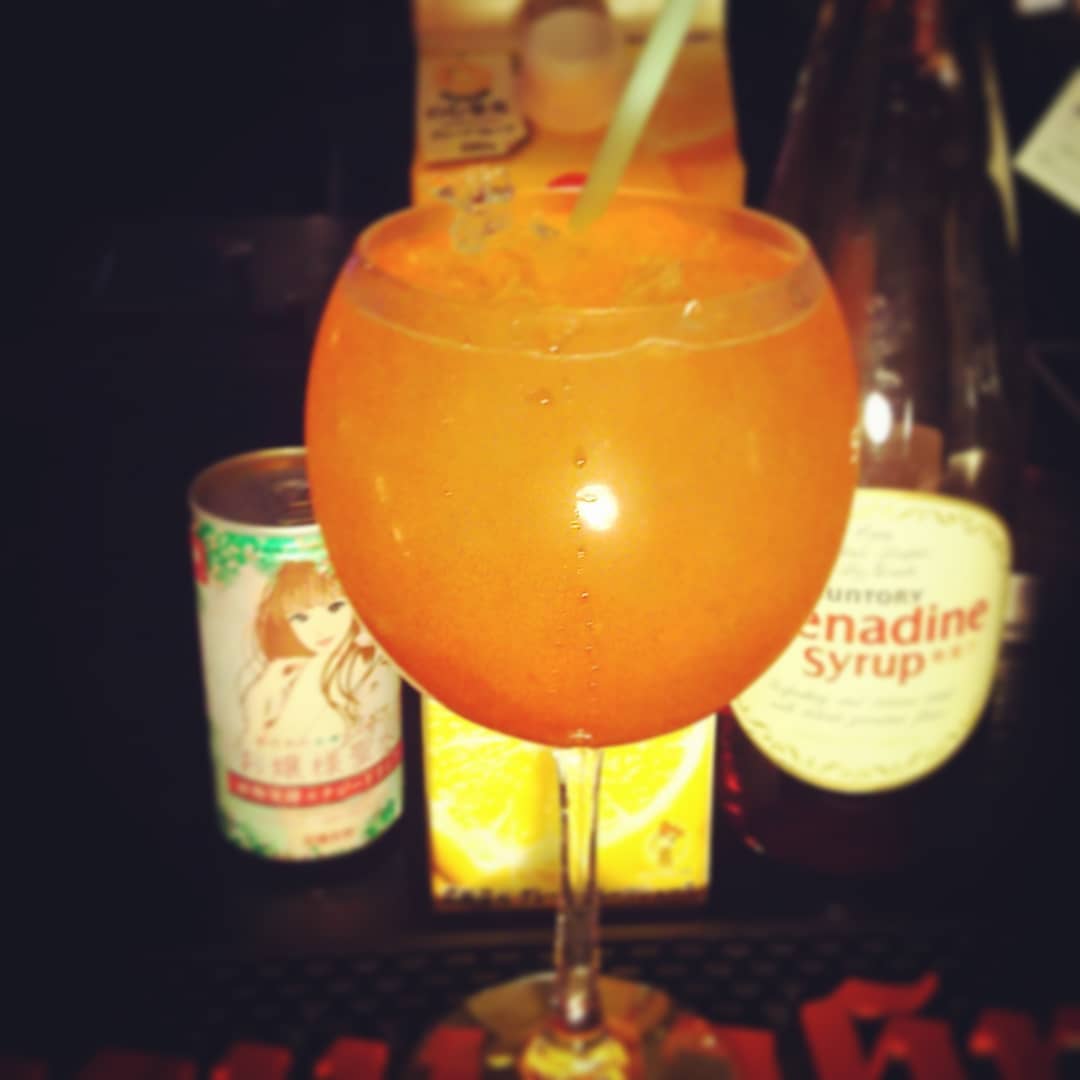 週末のワンダー落語 #イベント 用オリジナル #カクテル 、 #ワンダー落語 。 #ノンアル です。 #オタクバー