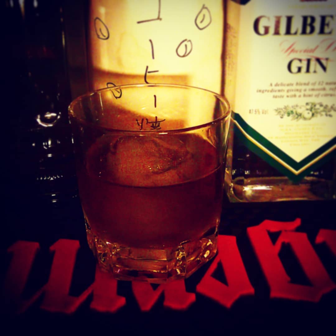 今週末の #グレイトフルデッド #イベント 用オリジナル #カクテル 、 #DarkStar 。暗くて強い！ #オタクバー