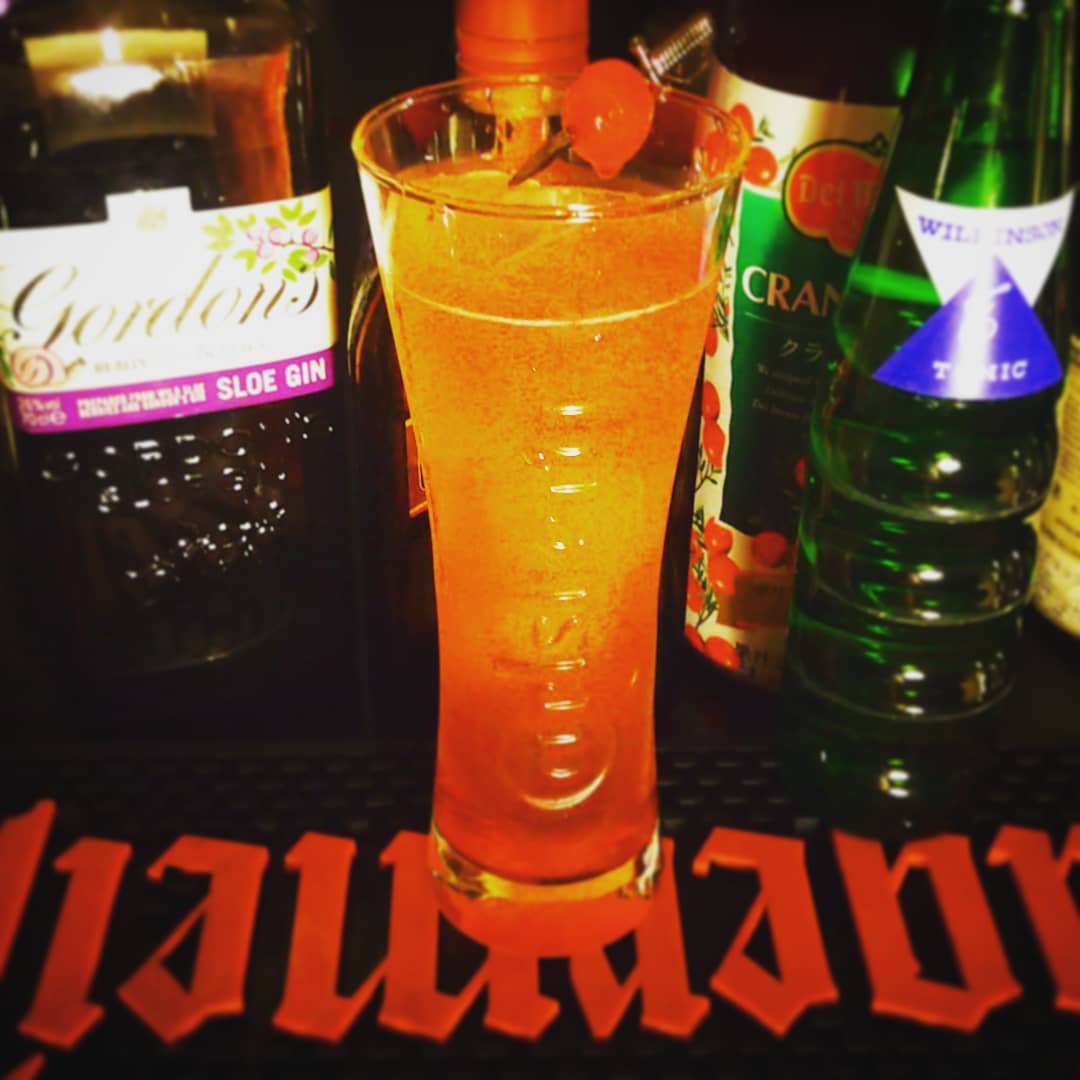 来週末の #ジャズサックス #イベント 用オリジナル #カクテル 、 #ジョンコルトレーン 。さわやか! #オタクバー