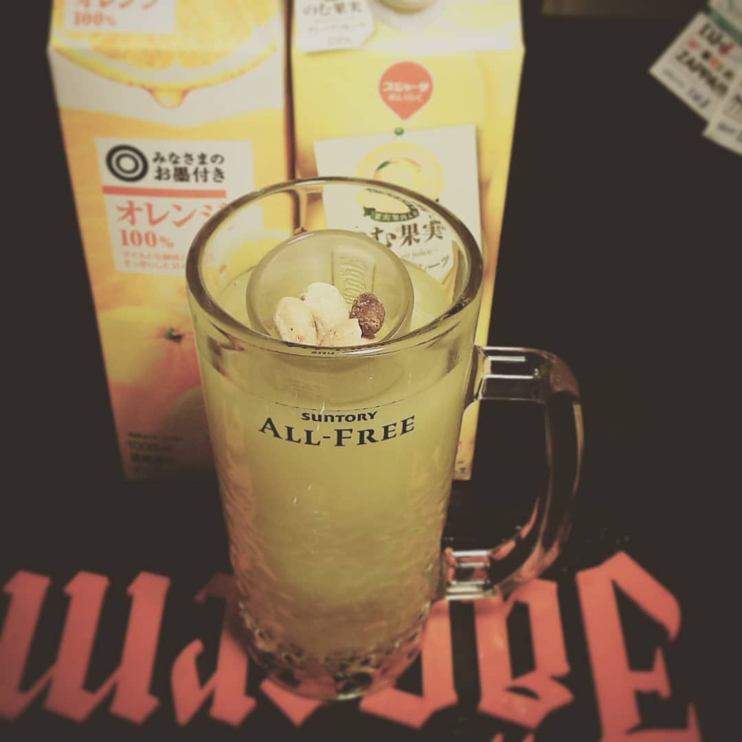 来週末の #フードショー #イベント 用オリジナル #カクテル 、 #食品飲料展示会 。 #ソフトドリンク と #つまみ を一緒にした画期的な #ノンアルコールドリンク ! #オタクバー