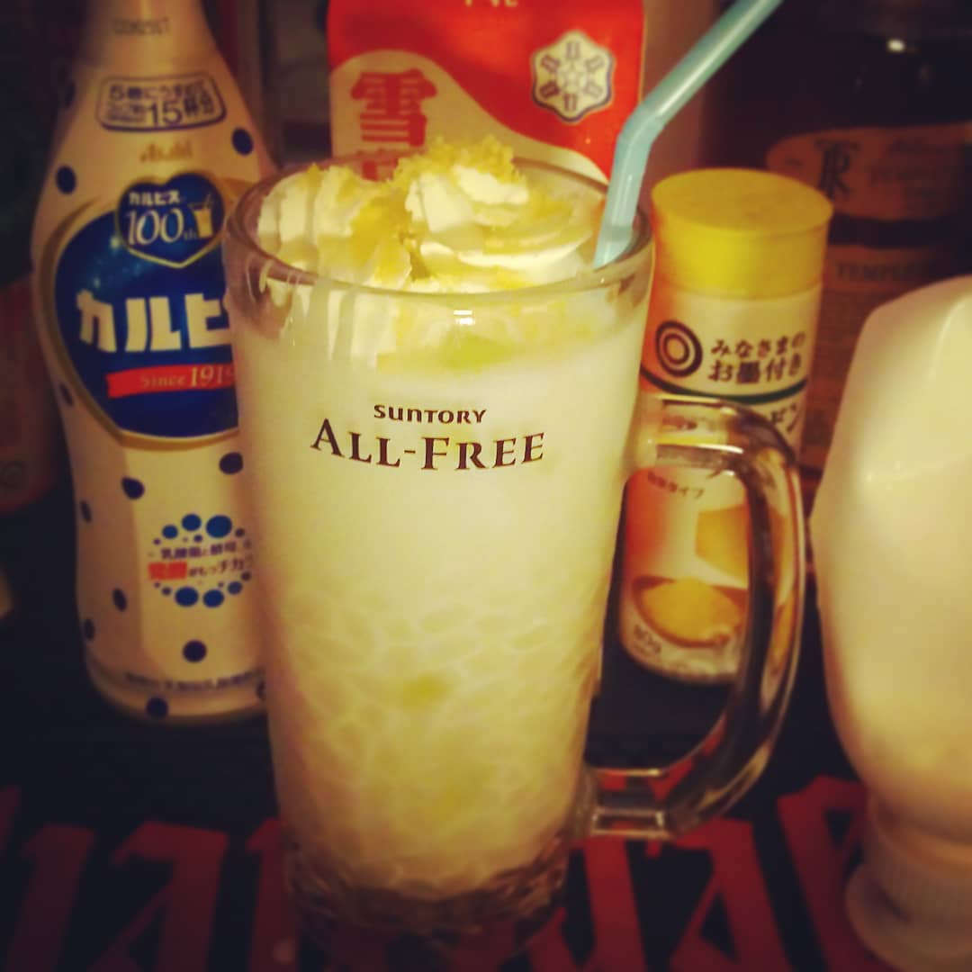 来週末の #なつぞら #トークショー #イベント 用オリジナル #カクテル、#酪農家。#ミルクベース の #ノンアル です。#オタクバー