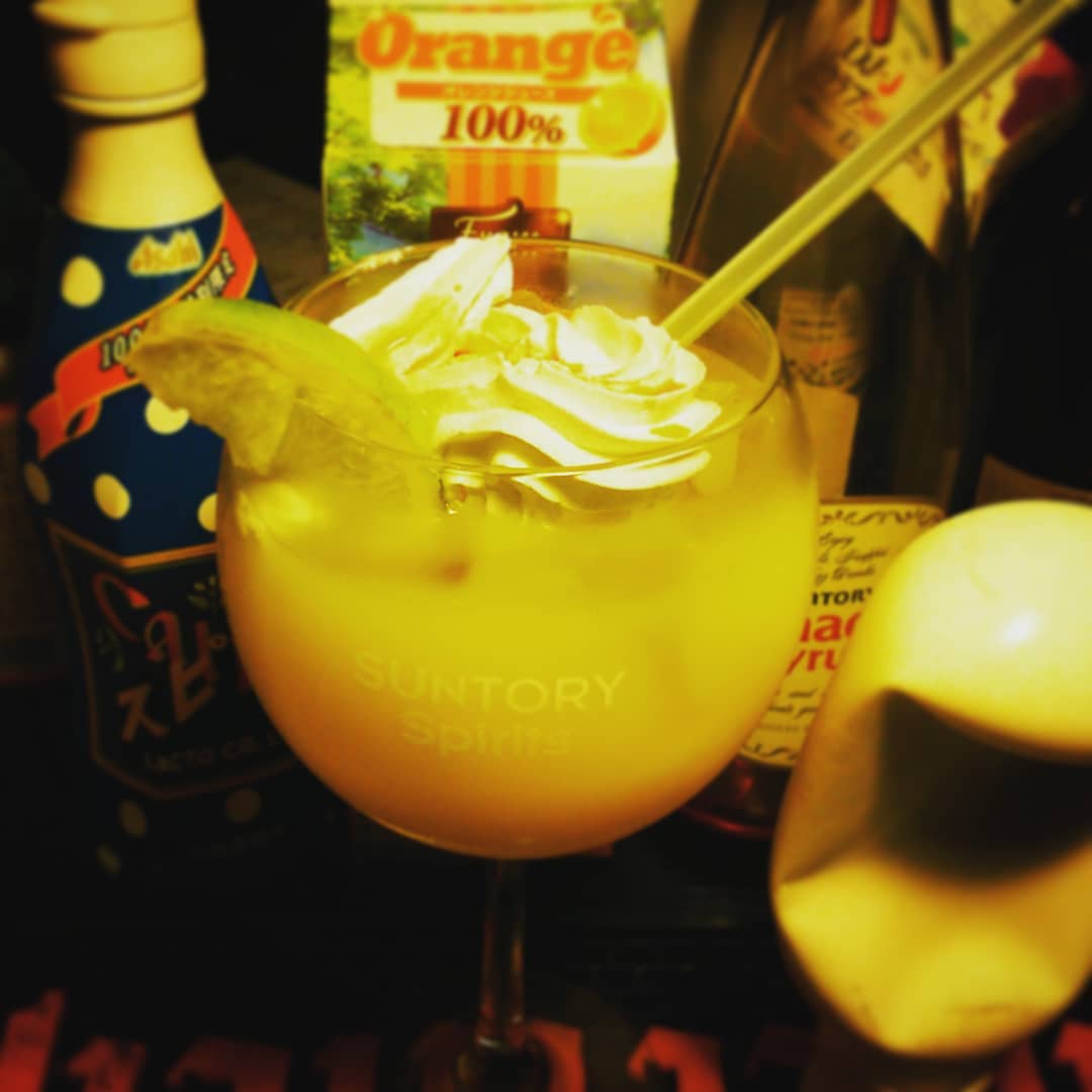 再来週頭の #ビートルズ特集 用オリジナル #カクテル、#AndILoveHer。#オタクバー