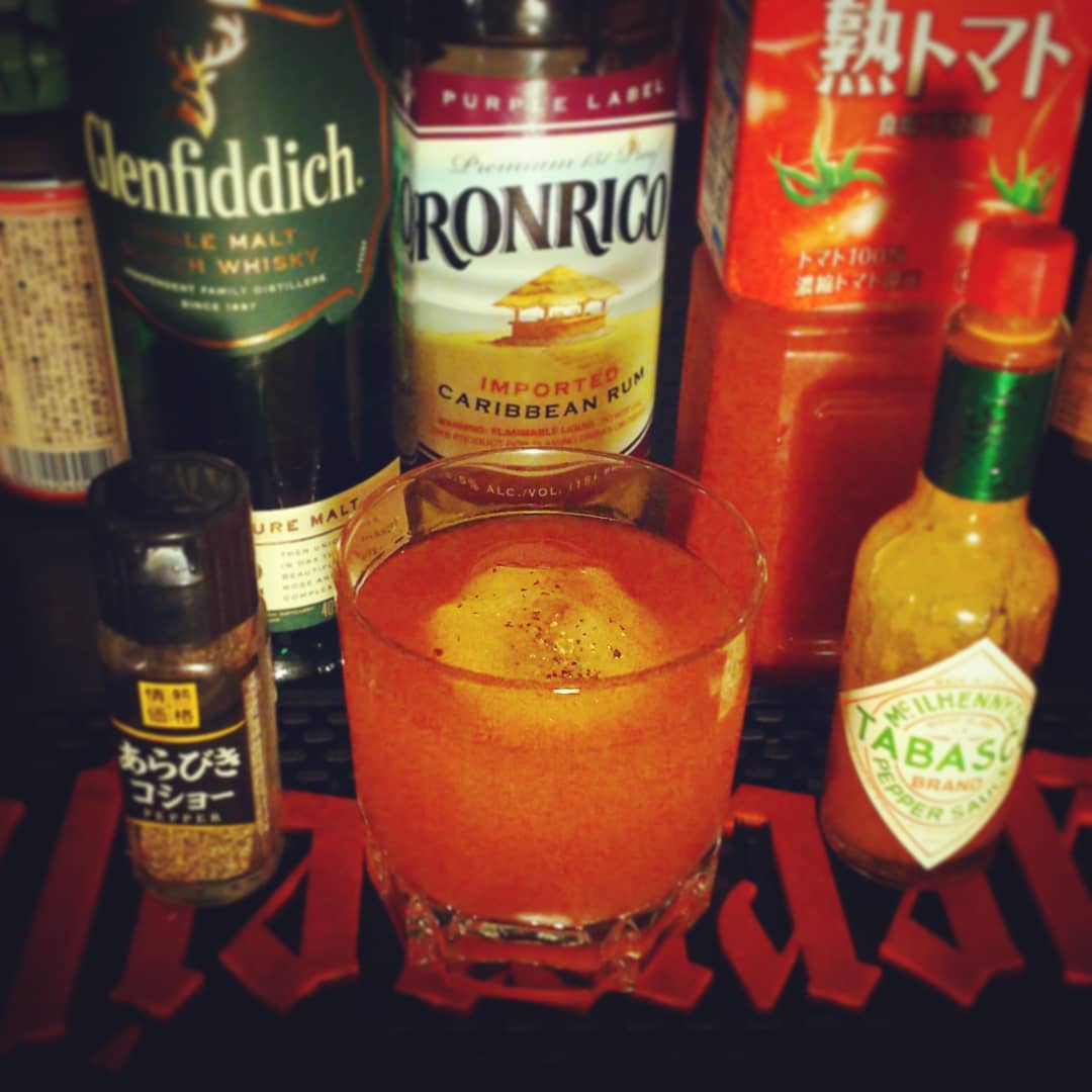 来週末の #エルトンジョン特集 オリジナル #カクテル、#RocketMan。#火星 なので赤! #オタクバー