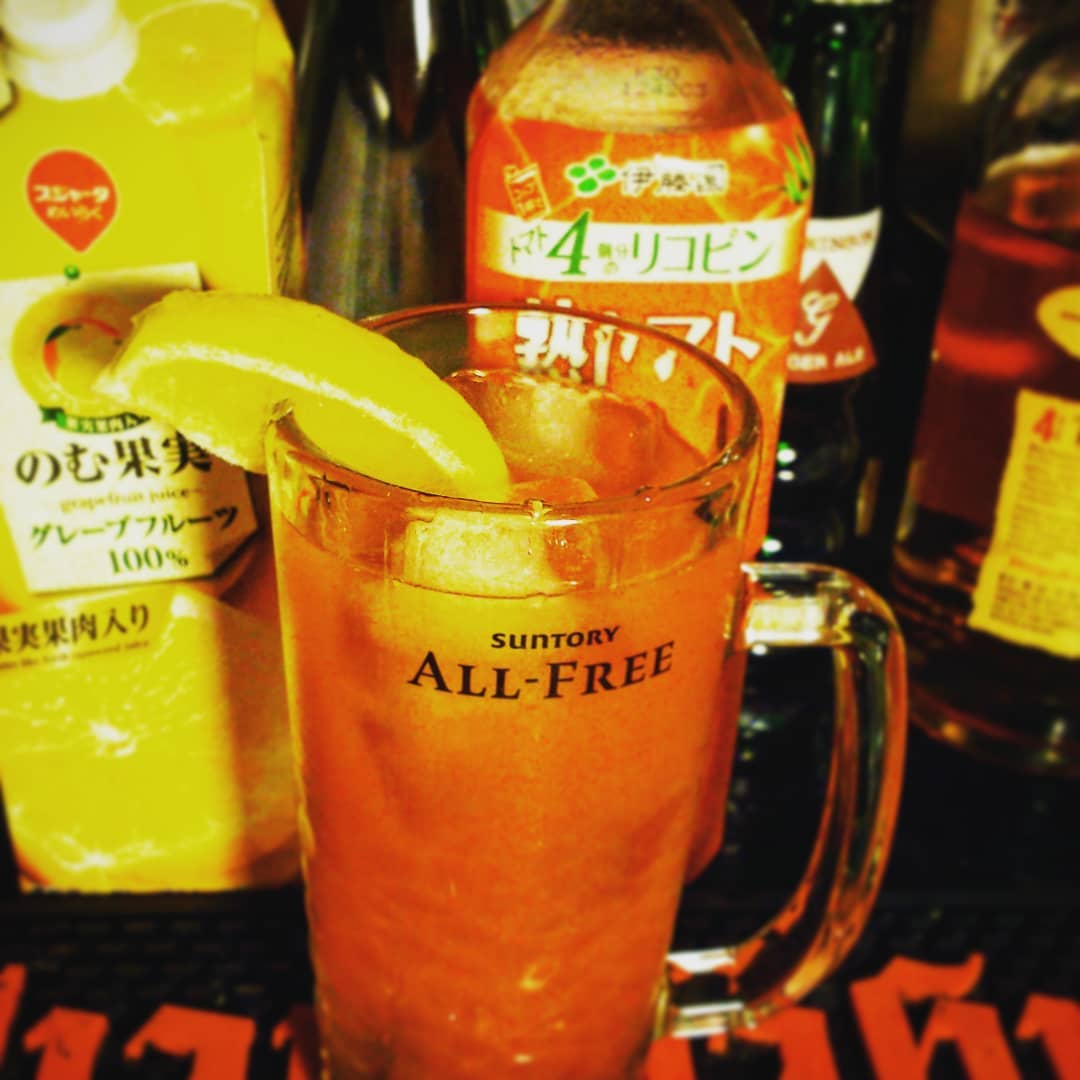 来週末の #ほや祭り #イベント 用オリジナル #カクテル、#海のパイナップル。#ノンアル です。#ほや #オタクバー