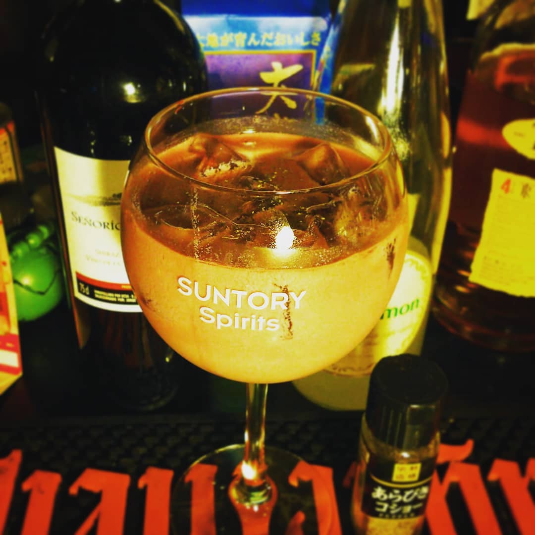 来週末の #ほや祭り #イベント 用オリジナル #カクテル、#塩釜のさざなみ。#ほや に合う #ワインベース です。 #オタクバー