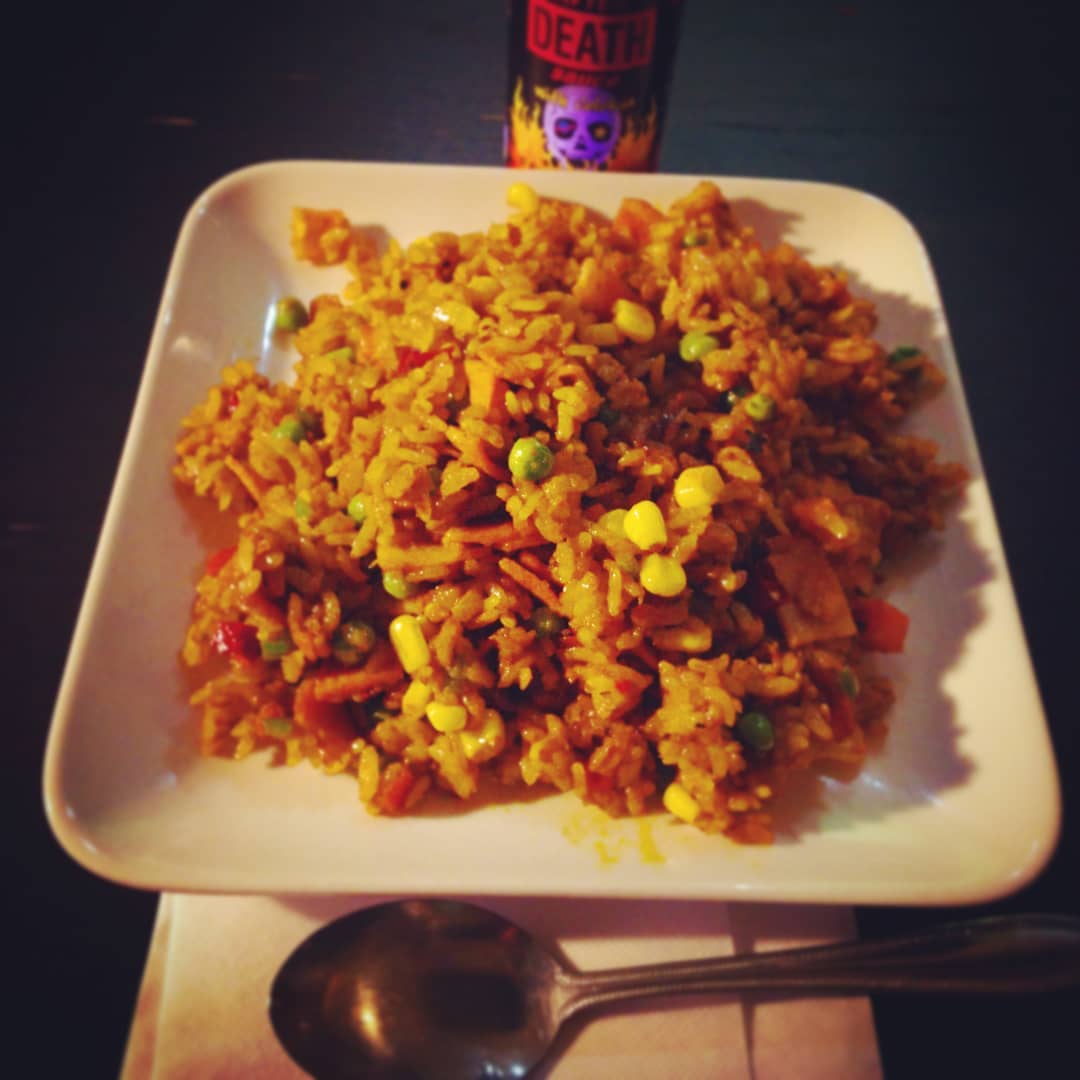 #試作メニュー、#激辛具だくさんカレーピラフ。一口で汗が吹き出ます。#激辛 #フード #オタクバー