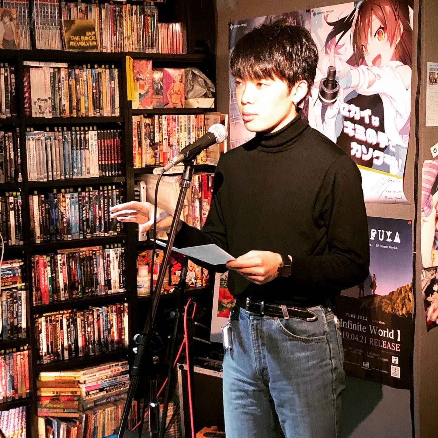 二人目は俳優志望の田村明石さんです この後は素敵な朗読を披露して下さいます #DJ.J #音楽をつくろう #フランクザッパ特集