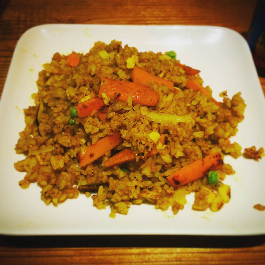 #フード試作、仕入元を変えた #具だくさんカレーピラフ。#オタクバー