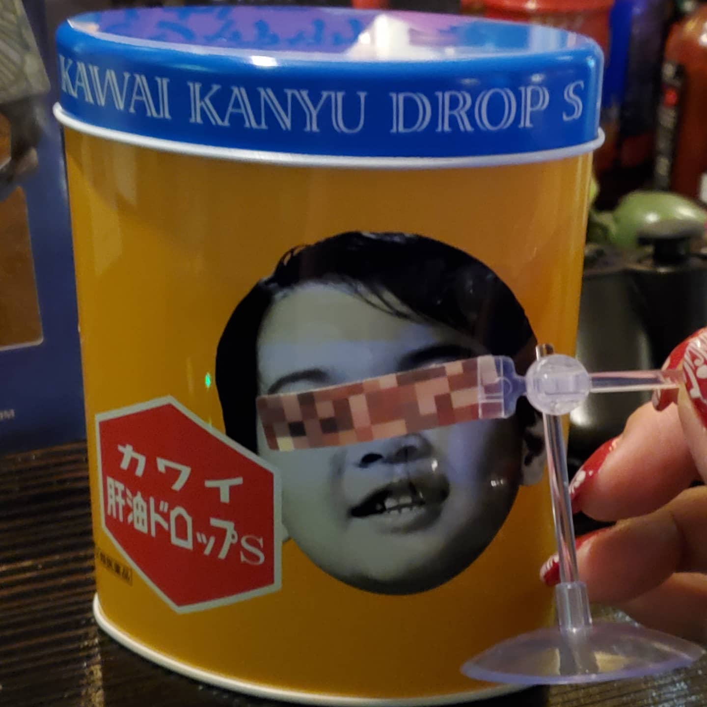 今日も使い道のないモザイクを活用!開店しました#オタクバー#町田#鬼嫁