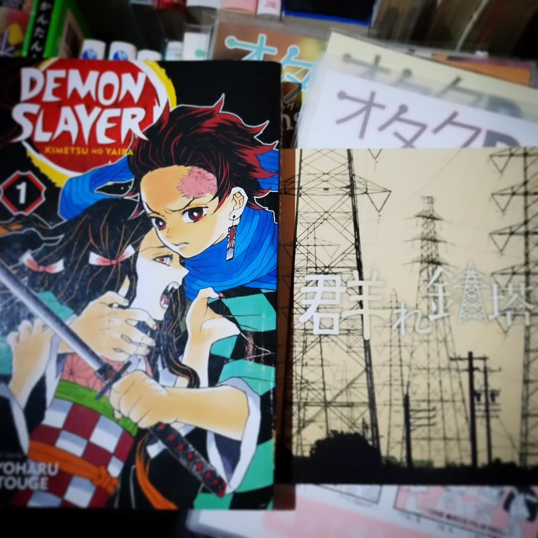 送電鉄塔写真集に英語版「鬼滅の刃」、オススメ本が増えました本日も皆様のお越しをお待ちしております#送電鉄塔 #群れ鉄塔 #鬼滅の刃 #DamonSlayer #オタクバー #特撮 #プロレス #ギャルゲー #同人誌 #町田 #杏東ぢーな #雷門風太 #日曜営業 #U25割 #はじめての女性は1杯無料 #今季アニメ #2024夏アニメ #美味しい生ビール #ボードゲーム #カードゲーム #サントリー神泡達人店 #サントリープレミアム達人店 #喫煙可能店