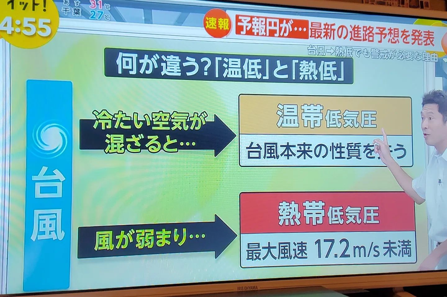 温帯低気圧🌬と熱帯低気圧🌀の違いを知りました🌧