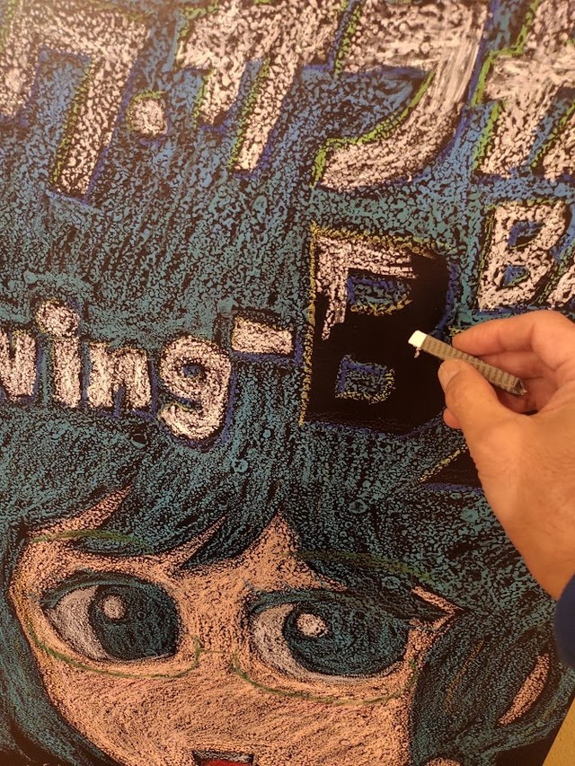 【 【 オタクバー 過 去 記 事 】 】 描き直し看板を修正 https://is.gd/cFJHcX #オタクバー #黒板アート #黒板看板